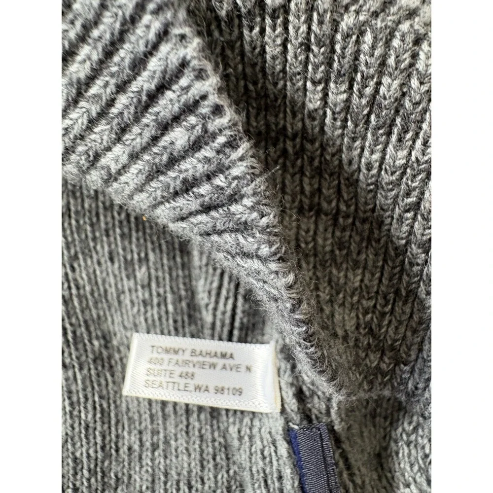 tommy bahama sweater size‎ large Long Sleeve 1/4 zip gray